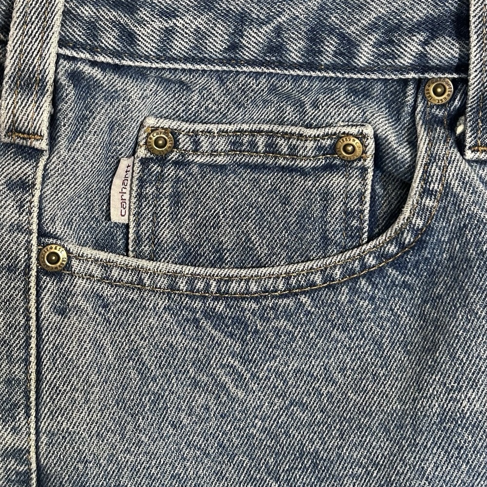 Carhartt Traditional Fit Blue denim Jeans workwear 5 pocket B480 DVB Mens 44x30‎ - Picture 3 of 11